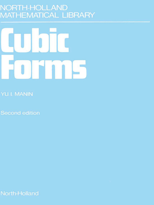 Upplýsingar um Cubic Forms eftir Yu.I. Manin - Biðlisti